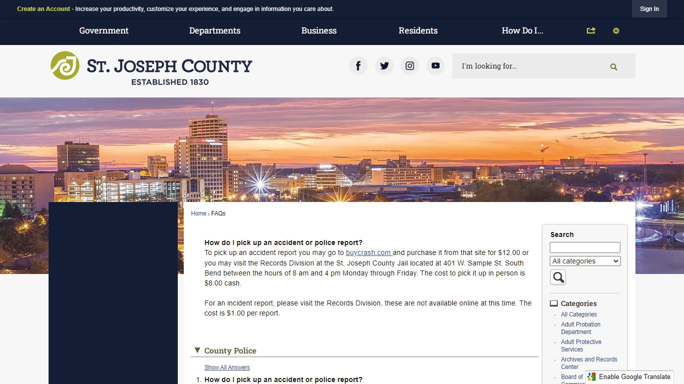 FAQs • St. Joseph County, IN • CivicEngage